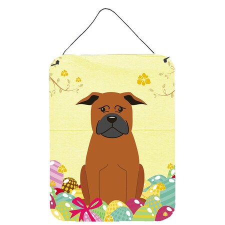 Carolines Treasures Easter Eggs Chinese Chongqing Dog Wall or Door Hanging Prints BB6111DS1216
